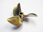 (image for) 70mm Diameter 3 Blade Cast Copper Propellor for 1/4" Shaft