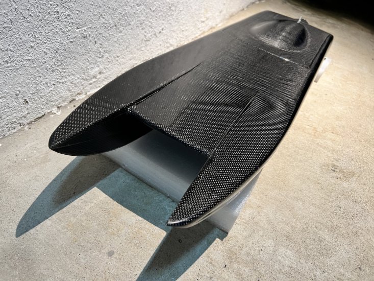 (image for) New Long Zonda 45-1/4" 1150mm Carbon Fiber Catamaran Hull with Hardware