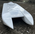 (image for) 980mm (39-1/2") Painted White Carbon Fiber Catamaran Hull Zonda