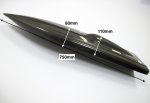 (image for) 750mm (29-1/2") Carbon Fiber Mono Deep V Hull