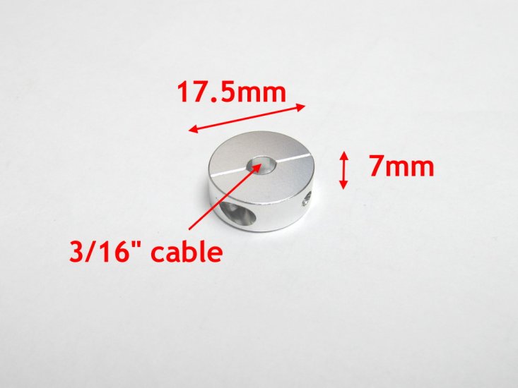 (image for) Aluminum Flexi Cable Saver for 3/16" (4.76mm) Cable