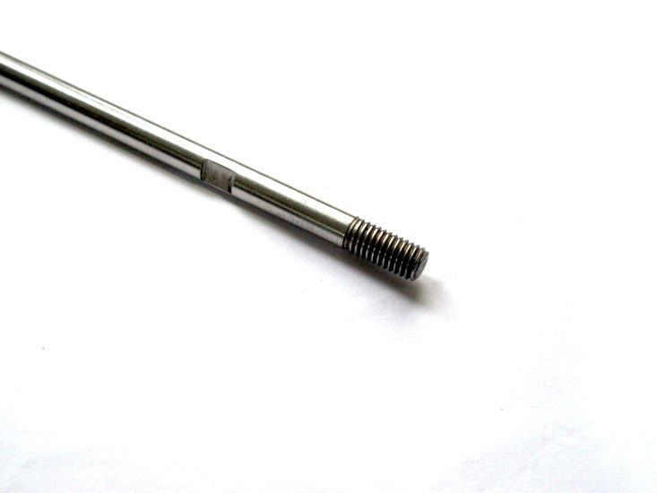 (image for) Stainless Steel 3/16" shaft threaded for square end flex cable