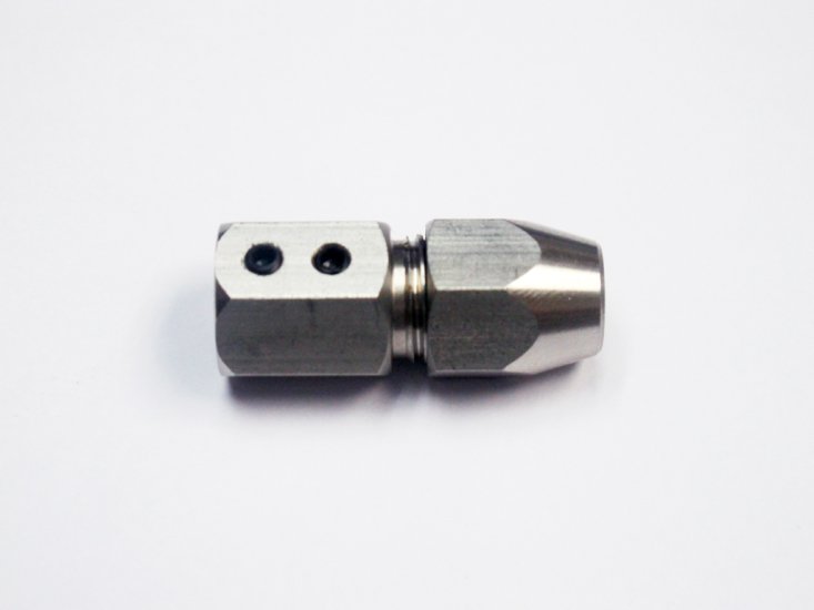 (image for) Flex Collet for 6mm Un-Thread Motor Shaft to 1/4" Cable Shaft