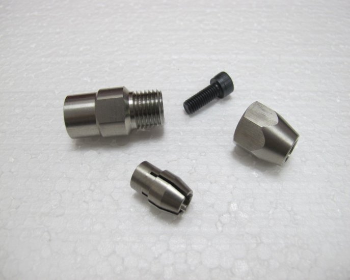 (image for) Long Flex Collet for 23-35cc Gas Engine Shaft to 1/4 Cable Shaft