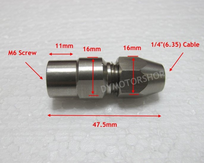 (image for) Long Flex Collet for 23-35cc Gas Engine Shaft to 1/4 Cable Shaft