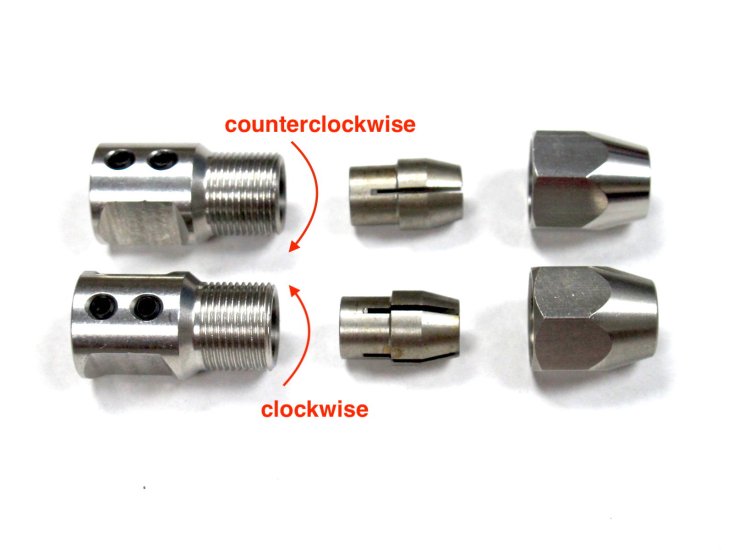 (image for) Flex Collet for 6mm to 1/4" Cable Shaft Dual Motor Setup