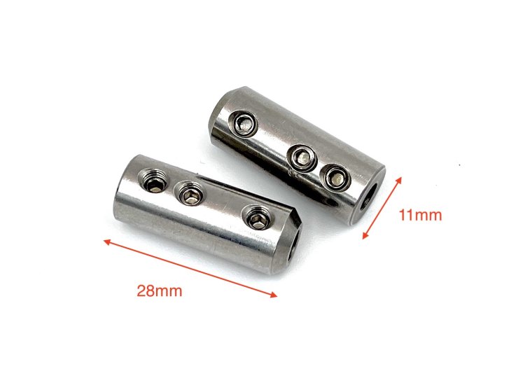 (image for) Set Screw Coupler Steel 5mm 4mm 4.76mm 3/16"