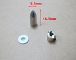 (image for) Drive dog, Prop nut & Washer for 4mm prop shaft cable