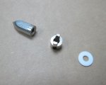 (image for) Drive dog, Prop nut & Washer for 4mm prop shaft cable