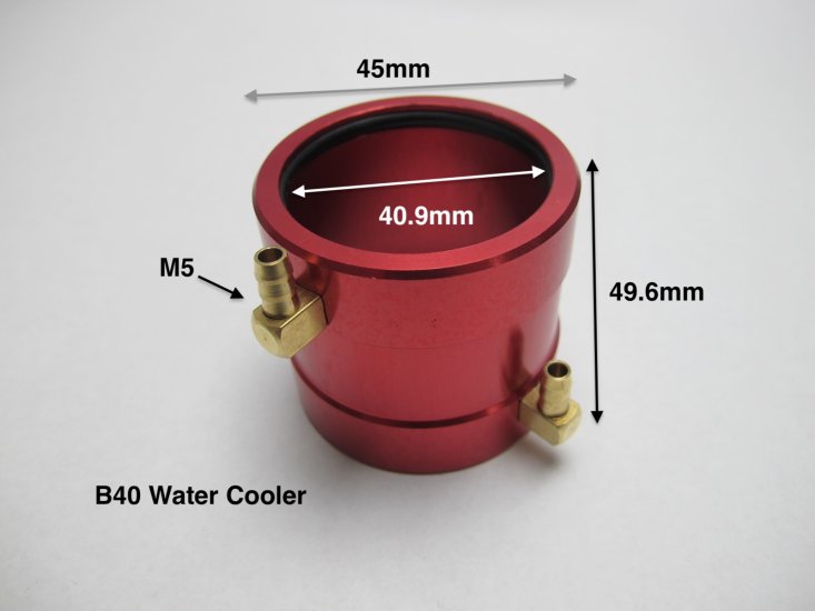 (image for) Aluminum Water Cooling Jacket for B40 ID: 40.9mm Brushless Motor