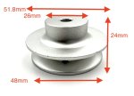 (image for) Aluminum Starter Pulley Silver For Electric Starter