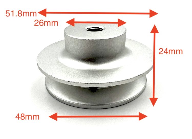 (image for) Aluminum Starter Pulley Silver For Electric Starter