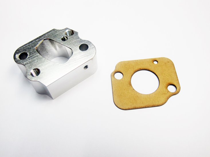 (image for) Alum. Isolator Block for Walbro WKY-33 with Throttle Assemebly