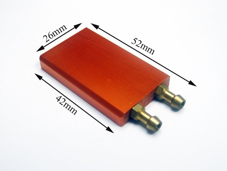 (image for) Aluminum Water Cooling Plate 42mm x 26mm for ESC or Battery Use