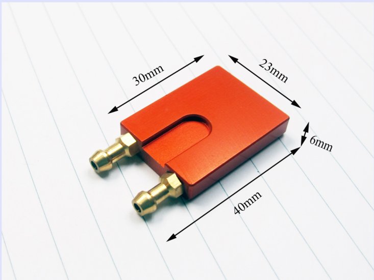 (image for) Aluminum Water Cooling Plate 30mm x 23mm for ESC or Battery Use