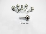 (image for) Aluminum Easy Grip M4 Threaded Screw with Groove X 4 unit