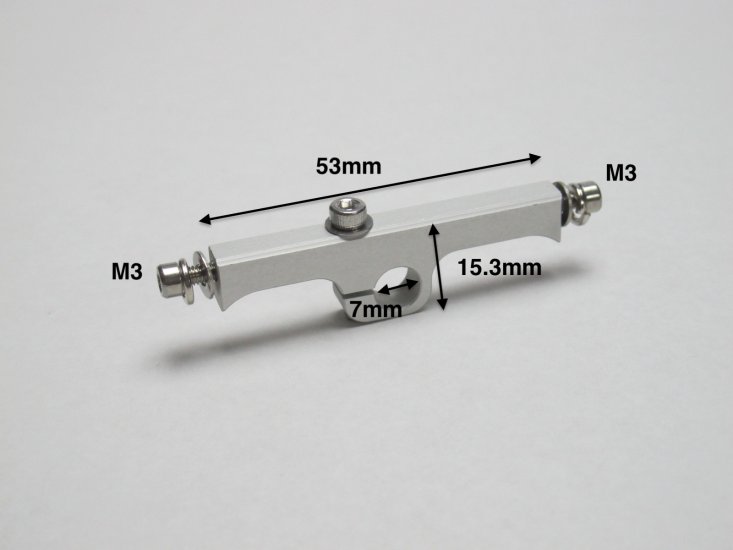 (image for) Aluminum 7mm Mini T-Bar for 3/16" Flexi Shaft Mounting Holder