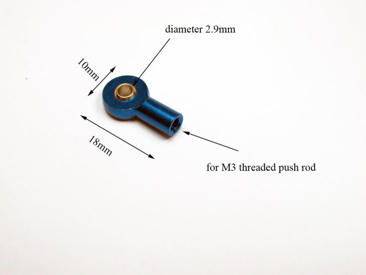 (image for) Aluminum M3 Ball Joints x 4 unit (Length 18mm)