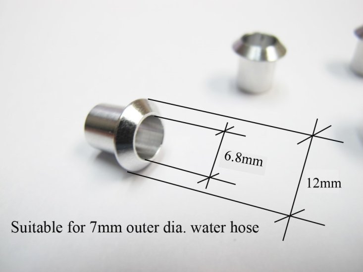 (image for) 4, 4.8, 6, 6.8, 7.2, 8 mm ID Bulkhead Fitting for Water Tubing