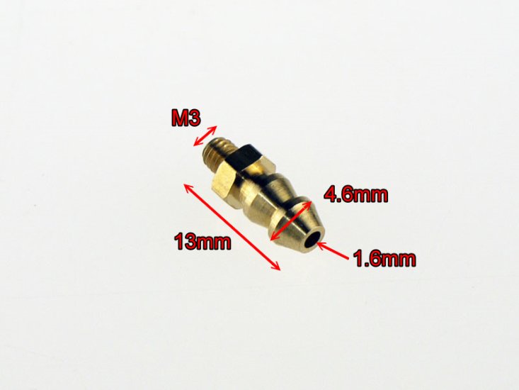 (image for) M3 M4 M5 M6 Threaded Brass Water Nipples x 2 unit