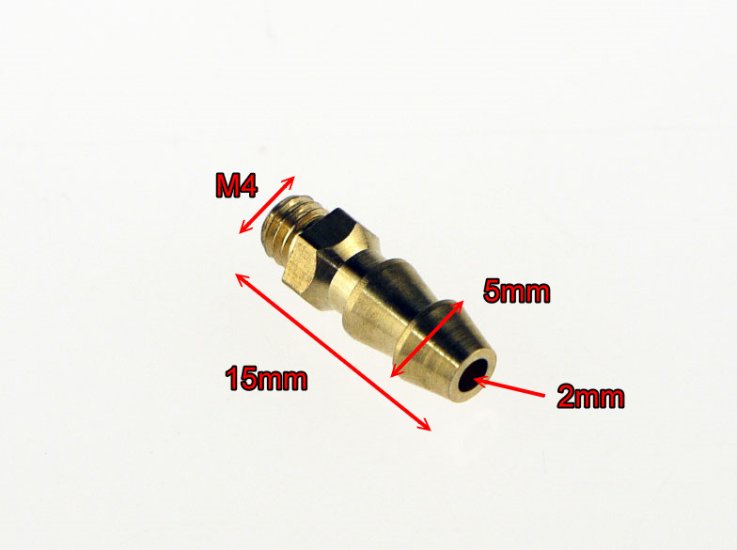 (image for) M3 M4 M5 M6 Threaded Brass Water Nipples x 2 unit