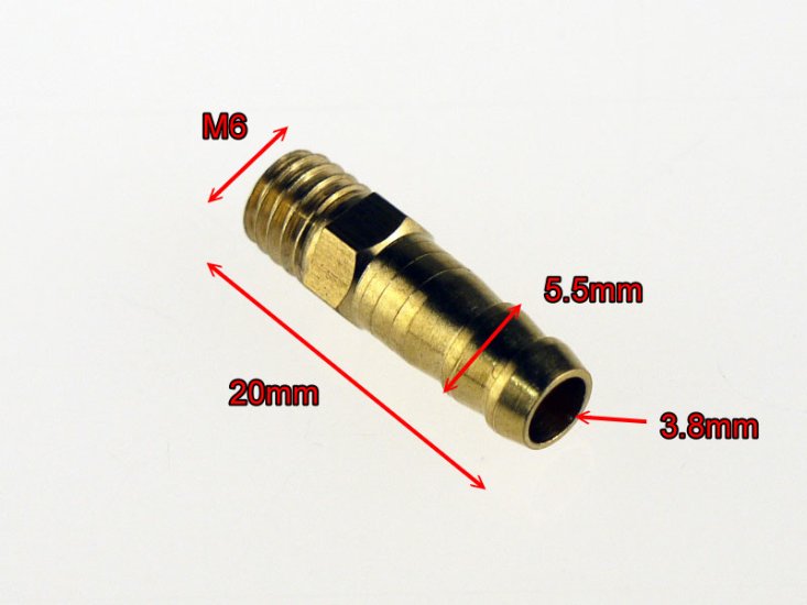 (image for) M3 M4 M5 M6 Threaded Brass Water Nipples x 2 unit