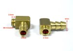 (image for) M6 Threaded 90 Degree Brass Water Fittings x 2 units