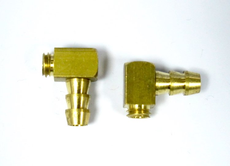 (image for) M6 Threaded 90 Degree Brass Water Fittings x 2 units