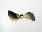 (image for) 70mm Diameter 2 Blade Cast Copper Propellor for 1/4" Shaft