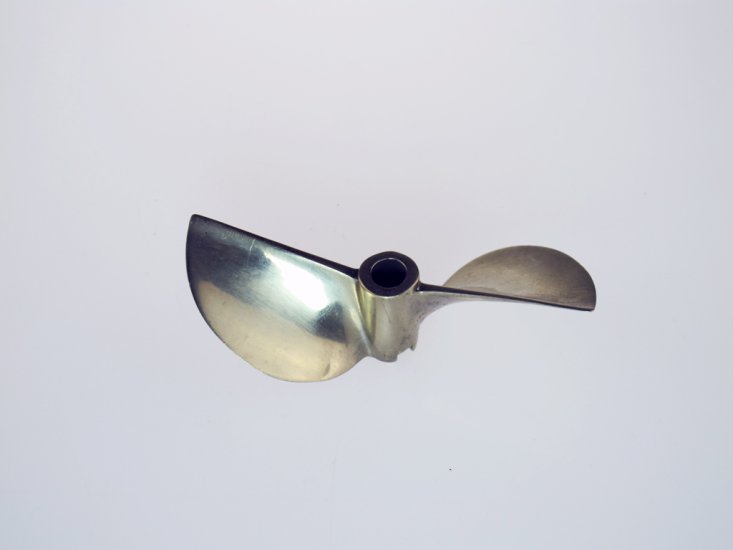 (image for) 70mm Diameter 2 Blade Cast Copper Propellor for 1/4" Shaft