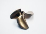 (image for) 72mm Diameter 3 Blade Cast Copper Propellor for 1/4" Shaft