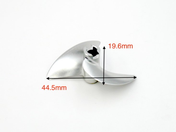 (image for) CNC 4519/2 Propeller 2 Blade 45mm Cast Aluminum for 3/16" Shaft