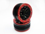 (image for) Alloy Beadlock 1.9 Wheel Rim Black Red 1:10 RC Crawlers x 2