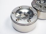 (image for) Alloy Beadlock 1.9 Wheel Rim Satin Chrome 1:10 RC Crawlers x 2