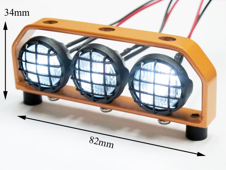 (image for) 1:10 Led Lighting (2 inline) / Orange Metal Frame DY1020521