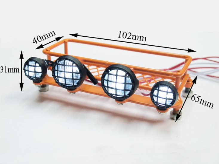 (image for) 1:10 Scale Full Metal Roof Rack with LED Lighting