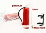 (image for) 1:10 Scale Fire Extinguisher Red 48mm with Metal mount SCX10 RC4