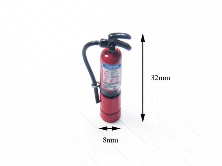 (image for) 1:10 Scale Alloy Handheld Indoor Fire Extinguisher Red