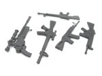 (image for) 1:10 Scale ABS Machine Guns 5 Pack S-Type