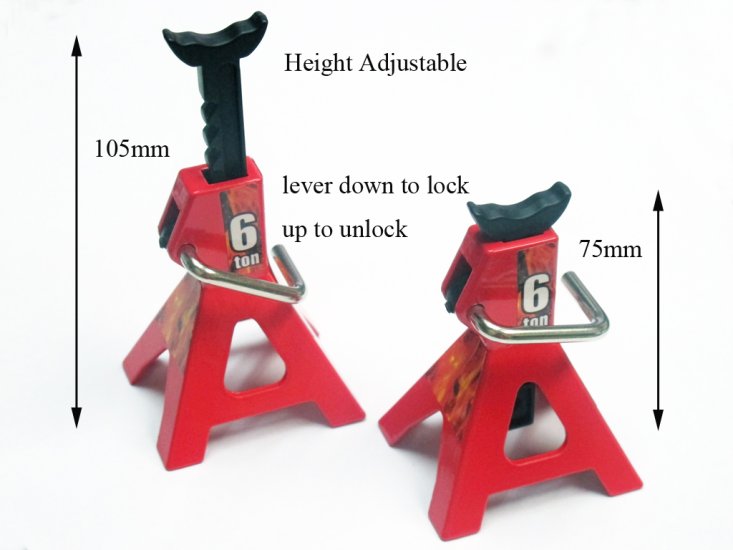 (image for) Simulation 6 Ton Metal Scale Adjustable Height Metal Jack Stand