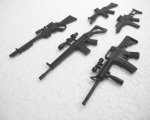 (image for) 1:10 Scale ABS Machine Guns 5 Pack O-Type