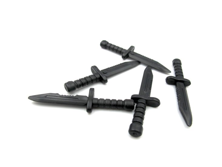 (image for) 1:10 Scale ABS Rambo Knife 5 Pack