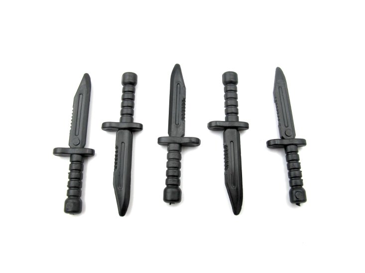 (image for) 1:10 Scale ABS Rambo Knife 5 Pack