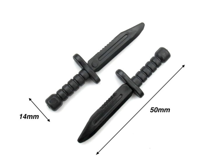 (image for) 1:10 Scale ABS Rambo Knife 5 Pack