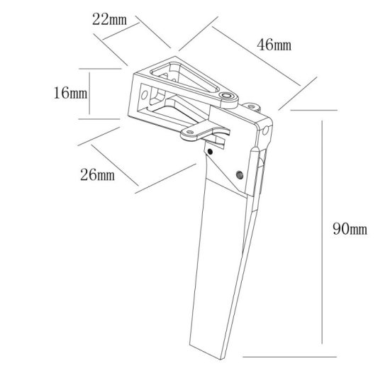 (image for) Aluminum 90mm Rudder Set for Fast Electric RC Boat Marine