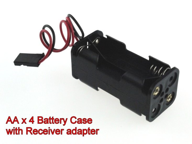 (image for) 6v (4 x 1.5V) AA Battery Holder for with Receiver Plug (Futaba)