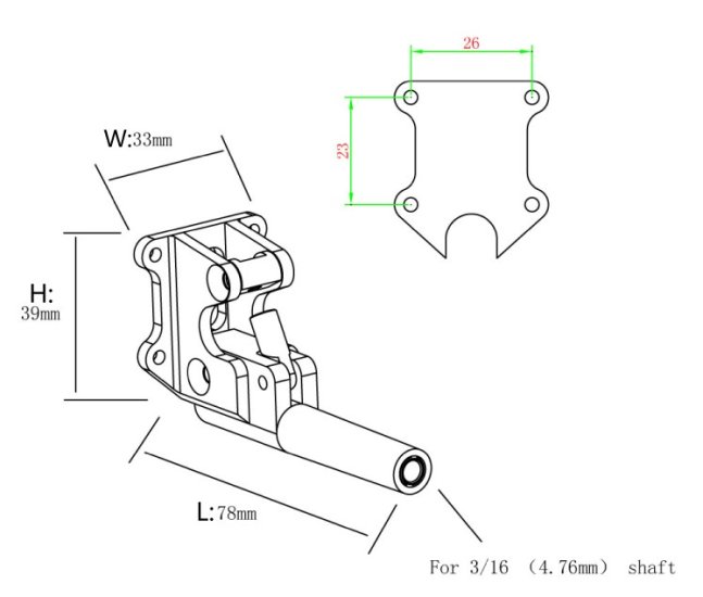 (image for) Aluminum Stinger Drive for 3/16" (4.78mm) L78 Cable Shaft