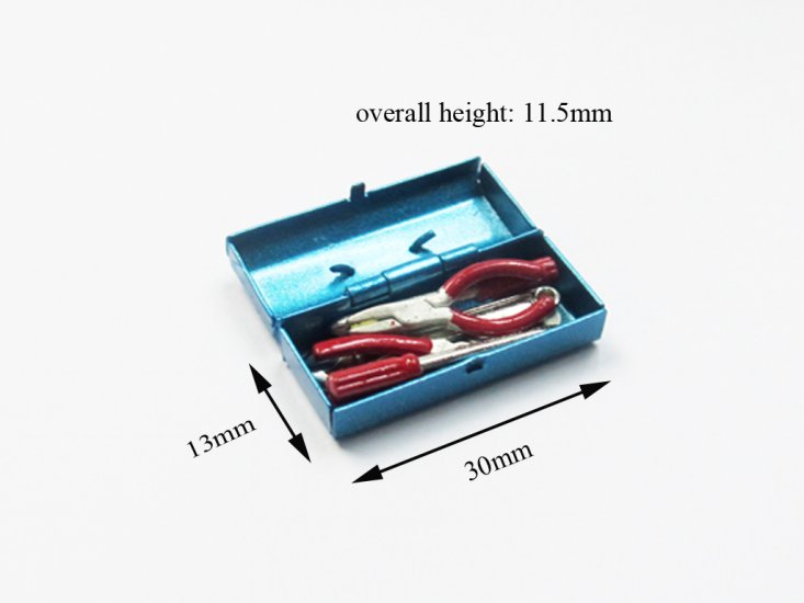 (image for) 1:10 Scale Metal Miniature Tool Box with Accessories