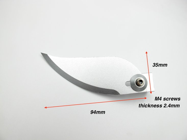 (image for) 94mm Long Aluminum Turn Fins x 1 pair