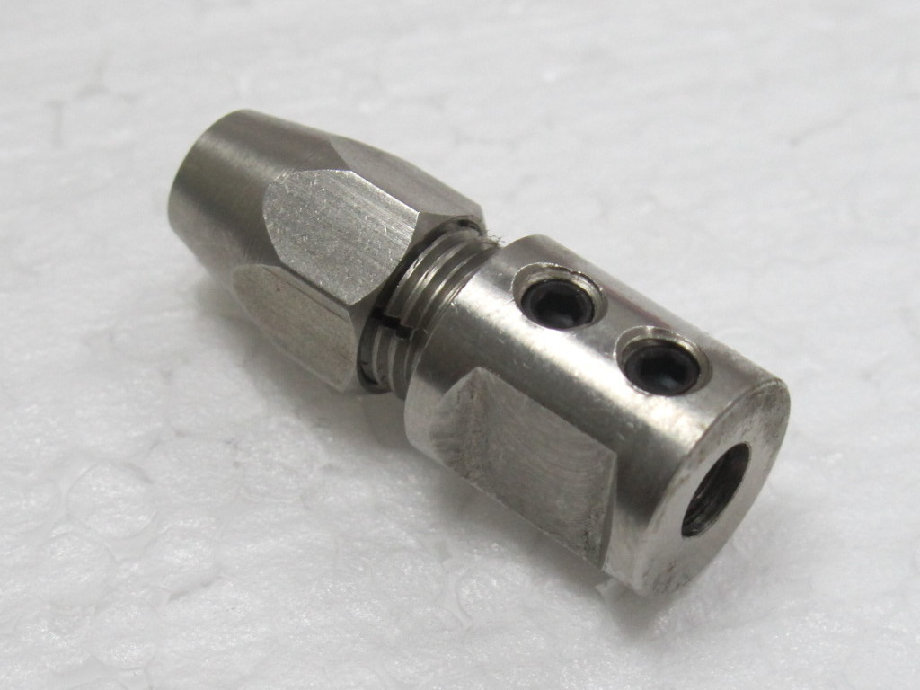 (image for) Flex Collet for 5mm Un-Thread Motor Shaft to 3/16" Cable Shaft